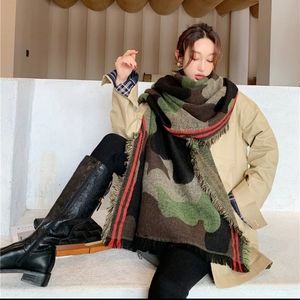 COPY - Army Green Camouflage Scarf  Poncho